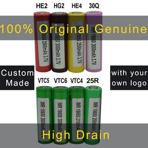 100% Original Genuine VTC4 2500mAh VTC5 2600mAh VTC6 3500mAh INR 25R 2500mah 30Q HG2 3000mAh He2 HE4 2500mAh 35A 18650 Rechargable battery