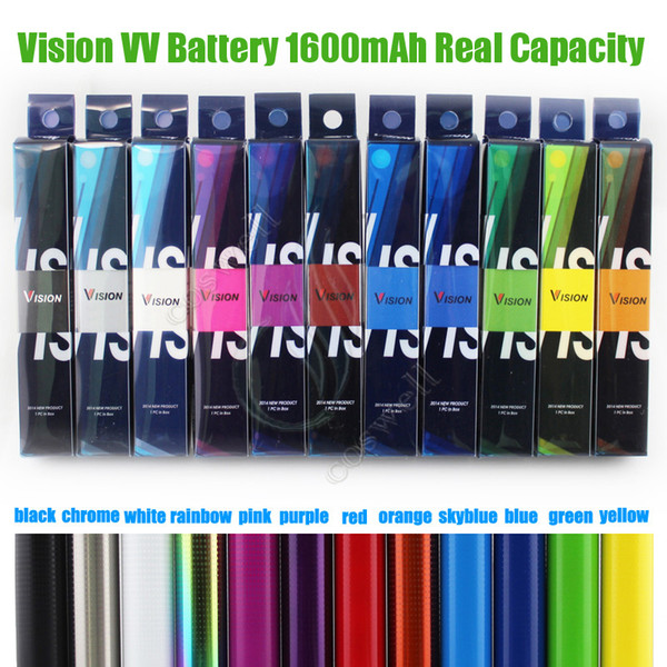 Vision spin 2 II 1600mah Ego C twist Vision2 Battery E Cigs Electronic Cigarettes eGo atomizer cartridges Colorful Retail Package vape pen