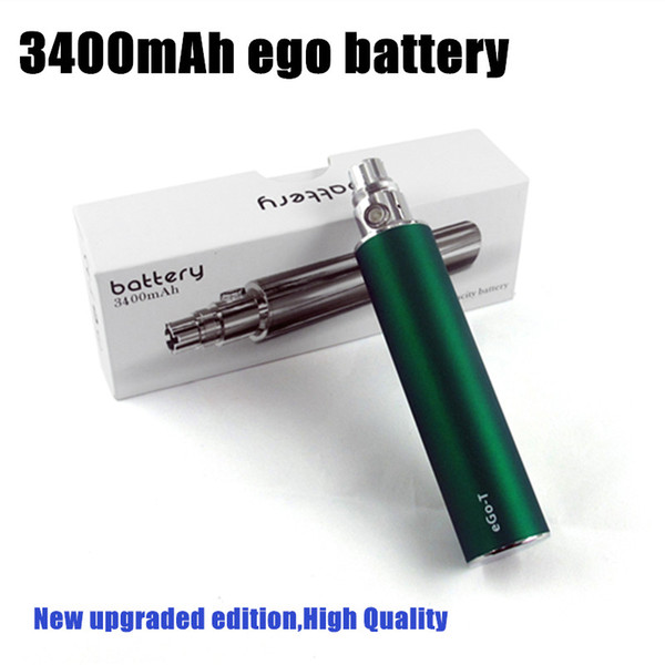 Top quality eGo 3400 mAh Variable Voltage huge capacity battery 3200mah vs ego II 2200 mAh vapen for electronic cigarettes ego mods atomizer