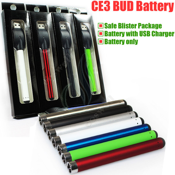 O pen Bud Touch Battery with USB Charger Blister package 280mah e cigs CO2 vape Oil thick Waxy Smoking wax Tank vaporizer pen vapor DHL