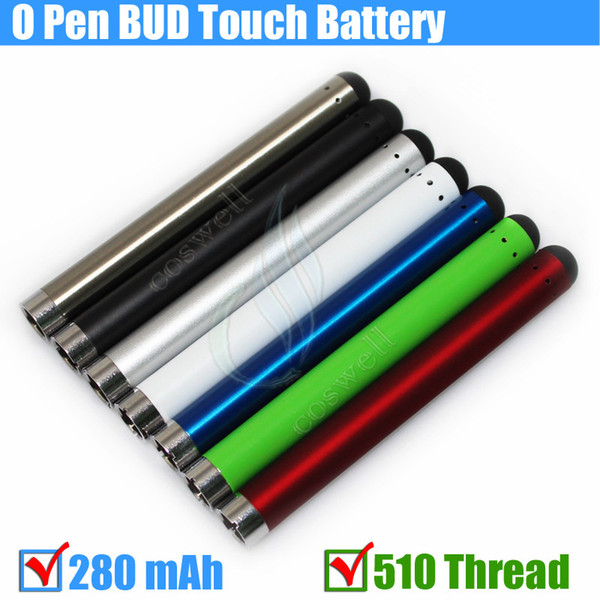 Best Bud touch Colorful battery 280mah 510 Thread O Pen CE3 atomizers vape thick Oil Waxy Smoking wax Tank mini e cig Cigarettes vapor DHL