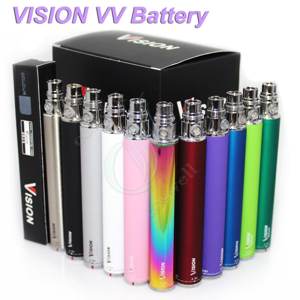 Vision Spin Ego twist battery ecigs Electronic cigarette ego c vv 1300mAh 1100mAh 900mAh 650mAh Variable Voltage 3.3-4.8V ego atomizer DHL