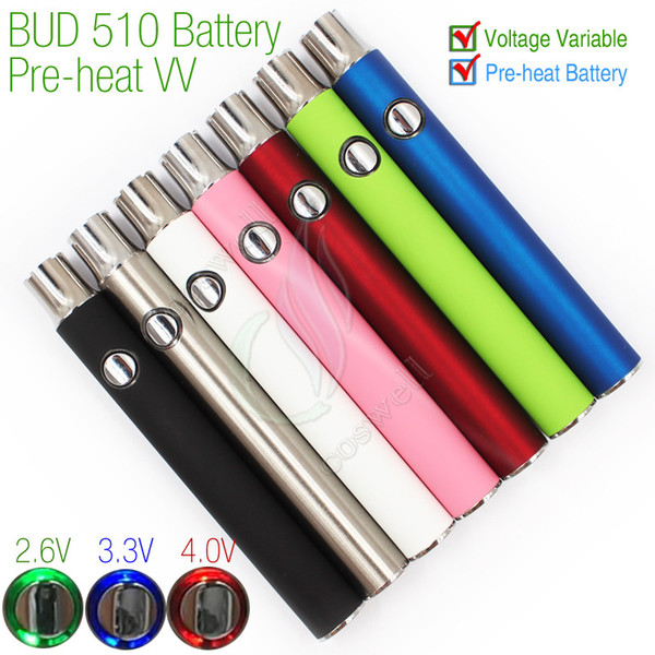 Top Quality Variable Voltage Preheating Battery Pre Heat Button Adjustable O pen BUD 350mAh CE3 vaporizer 510 cartridges e cig vapor pen