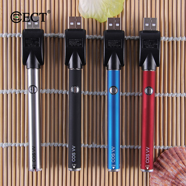 100% Original ECT COS VV Twist Preheating Battery 450mah Batteries Preheat Vape Pen Tank 510 thread Cartridge