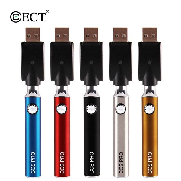 ECT COS PRO+ preheat battery 650mah vape pen cartridges vaporizer battery e cigarette DHL free shipping