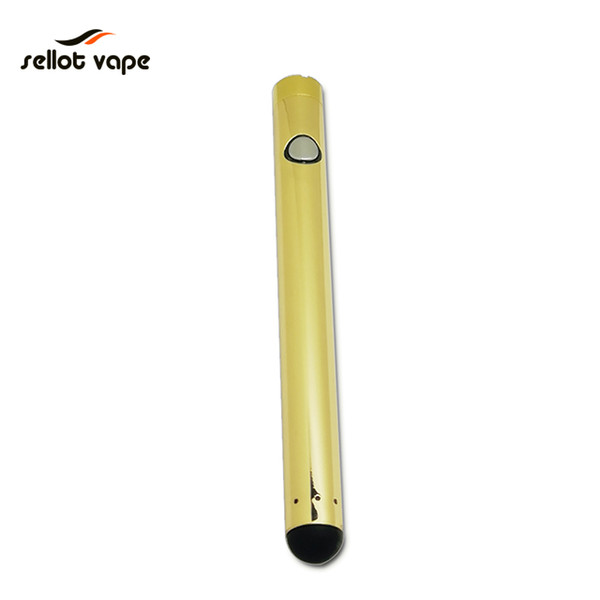 Wholesales Gold vape pen battery preheat 510 thread e-cig battery fit vape cartridge 400mah button adjustable voltage battery