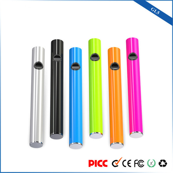 2018 New items GL5 vape pen battery 510 thread 240mAh capacity support low risistance 1.0ohm for ce3 co2 thick cartridge