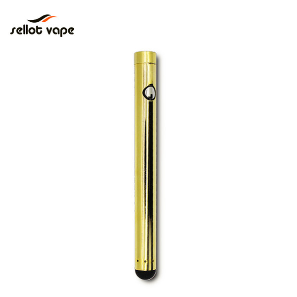 High quality Gold vape pen battery button preheating 510 thread battery fit 92a3 vape cartridge vaporizer pen free shipping