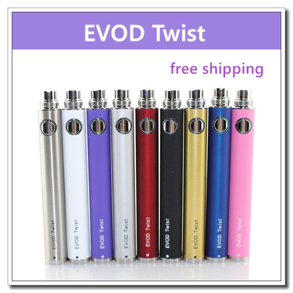 EVOD ecig adjustable voltage twist battery - 650mah 900mah 1100mah adjust voltage by twist battery suit for all series ego kit