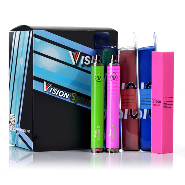 Vision Spinner 2 1650mAh battery 3.3V-4.8V Variable Voltage E-Cigarette for ego CE4 mini protank 3 GS-H2 clearomizer 510 thread battery