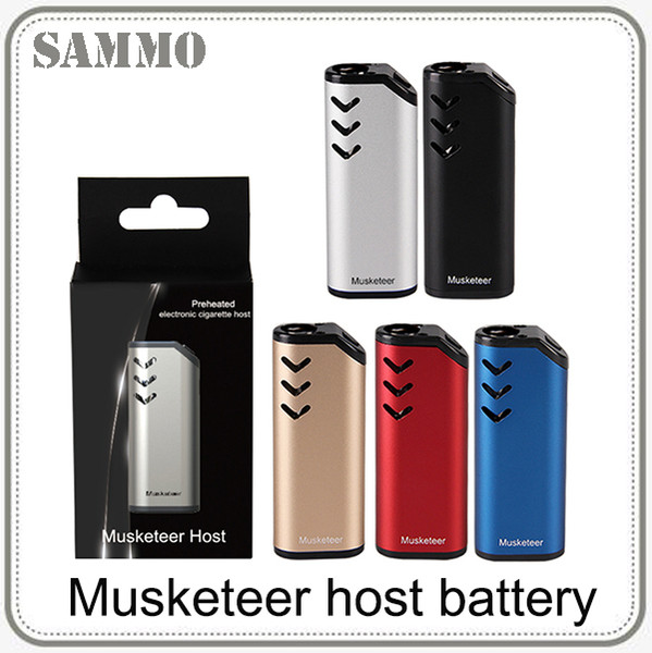 Original ECT Musketeer host vape preheating battery 650mAh vv for Thick oil cartridges Vaporizer Electronic Cigarette 0266279