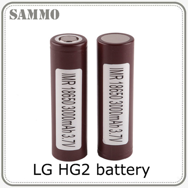 100% High Quality 18650 Battery HG2 3000mAh 30A Rechargable Lithium Batteries for LG Cells Fit Ecigs Vaporizer Vape box mod 0269006