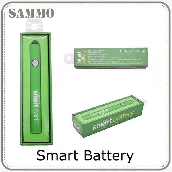 Smart Cart Battery Vape Pen 510 Thread Cartridges 380mah Variable Voltage Preheating Smartcart Batteries With USB Charger 0266267-1