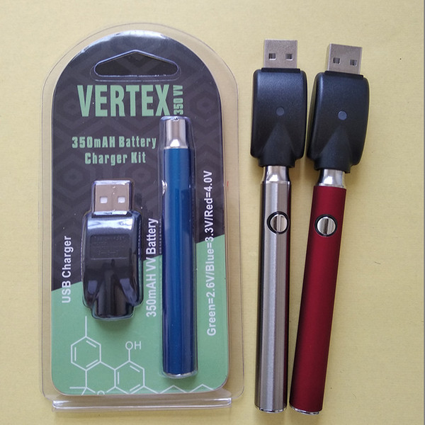 Preheat Battery 350mah Touch Vape pen Variable Voltage 4.1-3.9-3.7v Preheat Oil Vaporizer Battery