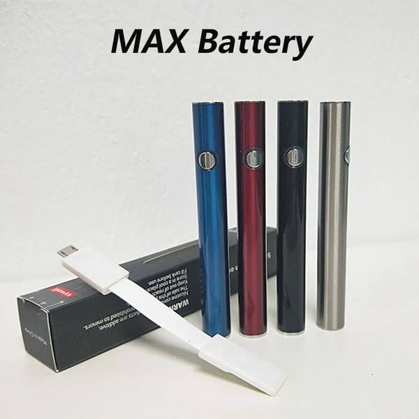 Amigo Max Preheat Battery 380mAh Variable Voltage Bottom Charge 510 Battery For Thick Oil Vaporizer Pen Cartridges