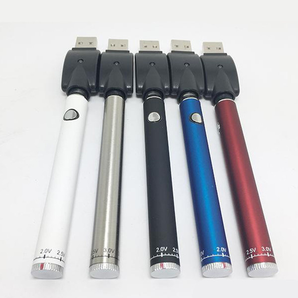 Preheat Twist Spinner Battery With USB Charger 350mAh Variable Voltage For CE3 G2 Vaporizer Cartridge Tank