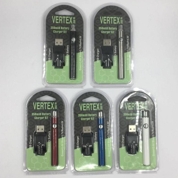 Vertex LO VV Battery Charger Kit 350mAh Preheat Variable Voltage Battery Fit 510 Thread CE3 G2 Vape Cartridge