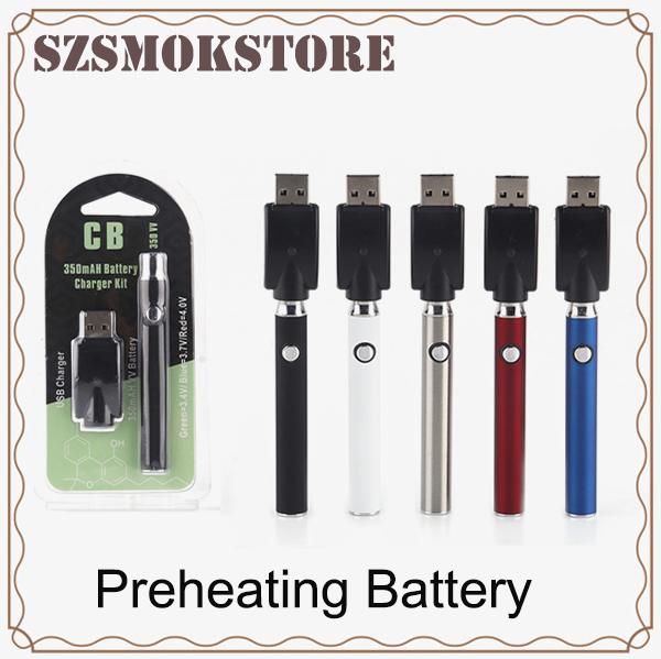 Preheating Vertex Battery Charger Kit 350mah E Cigarette Vape Pen For 510 Thread Atomizers CE3 Tank G2 Cartridges 0266137