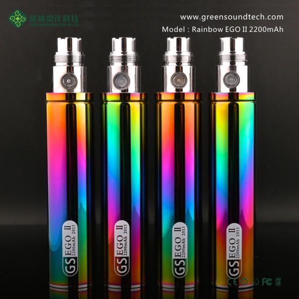 GS Ego II 2200mah battery in rainbow color Ego rainbow battery GS Ego II 2200mah rainbow battery DHL free Shipment