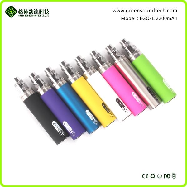 2015 wholesale One Week ego vape pen battery GS Ego II 2200MAH ego electronic cigarette with high quality