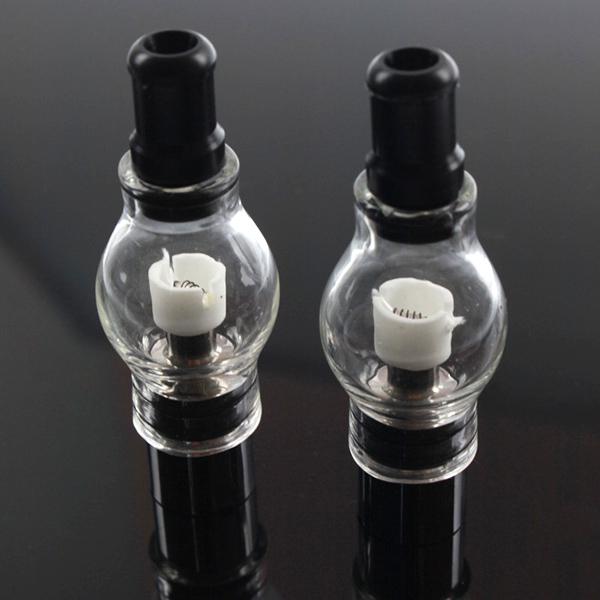 New Style Glass Tank for Wax Dry Herb Vaporizer E Cigar Dry Herb Clearomizer Glass Atomizer for Ego Series Battery Free Shipping