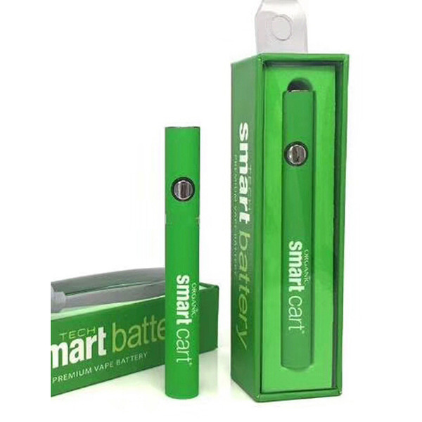 Smart Cart Vape Pen Battery 380mAh 510 Preheat Batteries Bottom Charge with USB Cable for 510 Thread 1.0ml Thick Oil Cartridge Smart Carts