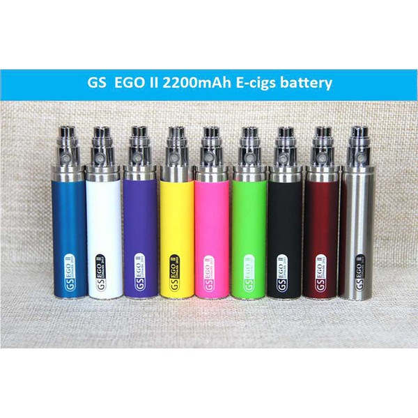 GS eGo II 2200mah battery Huge Capacity 2200mAh KGO ONE WEEK Battery 510 thread Vaporizer Pen e cigarette For CE4 MT3 Atomizer Protank