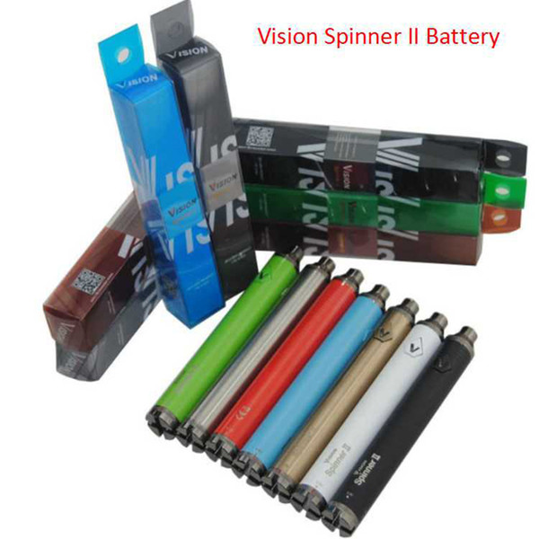 Vision Spinner II 2 Battery 1650mah Electronic Cigarettes ecig Huge Vapor Variable Voltage Batteries for eGo 510 Thread Atomizer MOQ 50pcs