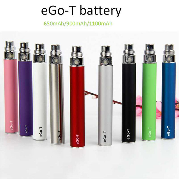 eGo T Battery With USB Charger 650mah 900mah 1100mah Ego-t Vape Batteries E cigarettes 510 Thread Vape Pen Battery For MT3 CE4 CE5 Protank