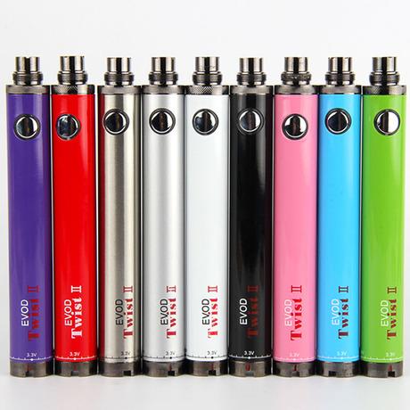 Evod Battery Twist II 1600mAh electronic cigarette batteries variable voltage VV 3.3V~4.8V battery for CE4 CE5 E cig cigarettes Kit