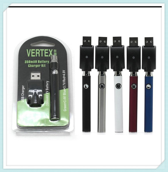 350mAh VV Battery Vertex Preheating Battery Charger Kit High Quality Electronic Cigarette VS Max Battery Matched Liberty Tank V1V5 Cartridge