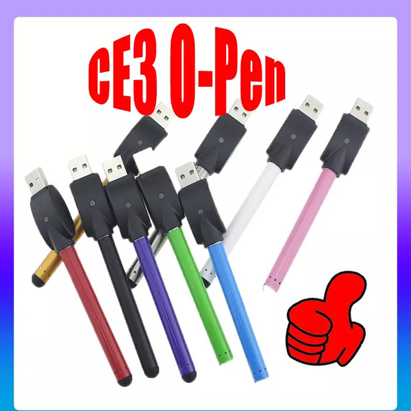 Hot CE3 O Pen Vape Batteries E Cigarette Cartridge Atomizer 280mAh 510 Thread Touch Battery For Glass Vaporizer