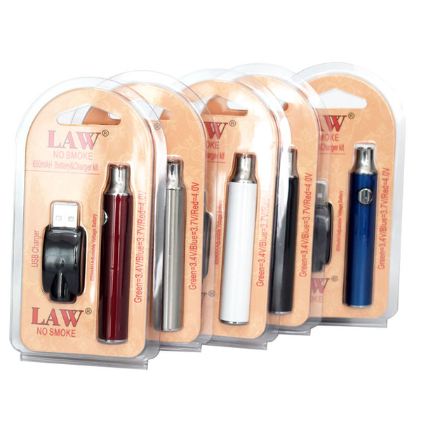 Law Preheating VV Battery 1100mah Vape Pen Blister Kits O Pen Bud Touch Variable Voltage Vape Battery With USB Charger