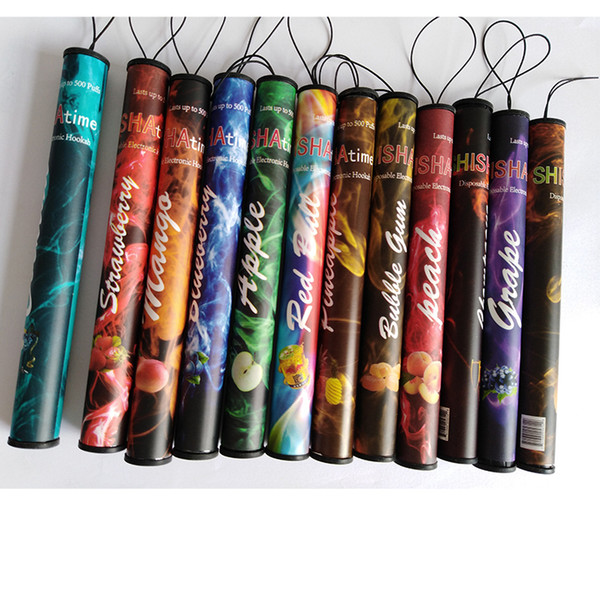 Wholesale ShiSha Time E Hookah 500 Puffs Pipe Pen Electronic Cigarette Stick Sticks Shisha Hookah disposable e