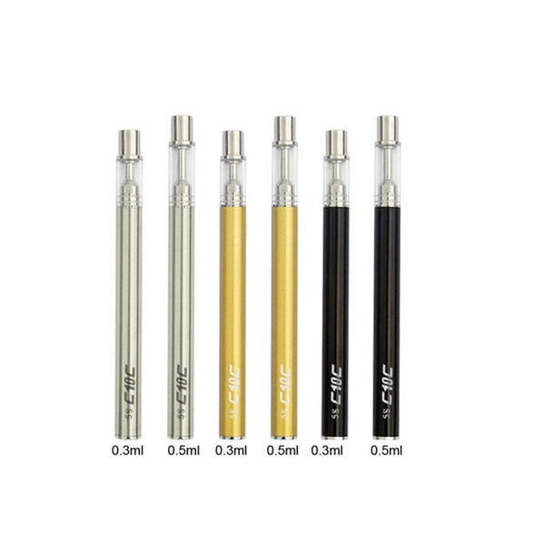 5S C10C Disposable 0.3ml 0.5ml Ceramic Coil 280mAh E Cigarette Vape Pen Starter Kit With USB Charger Cable