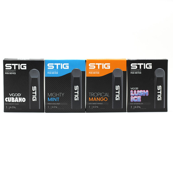 100% Original Vgod Stig Pod Disposable Vape Pen Kit 270mAh Fully Charged Battery With 1.2ml Pod Capacity Disposable E-Cig Kit