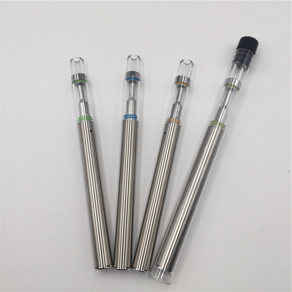 Good Quality Bud D1 Disposable E Cigarette Vaporizer Vape Pen Ceramic Coil 0.5ml Empty Cartridge Vapor Starter Kit Battery 510 Thread