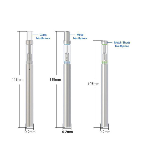 Disposable E-Cigarette Bud D1 0.5ml Ceramic Glass Tank Vapor 310mah Battery Empty Vape Pen Cartridges 150-200 Puff Disposable Pens Atomizers