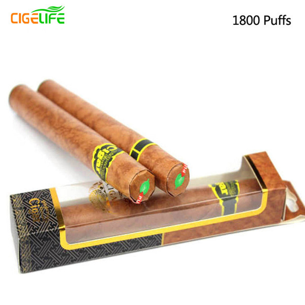 2017 Newest Disposable Cigar 1800 Puffs Pen Electronic Cigarette Kit E Cigars Cig Better Than Shisha Hookah Sticks 4 Flavors Bestvaporselle