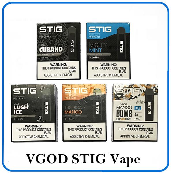 VGOD STIG Disposable Pod Device 3Pcs/Pack 270mAh Battery 1.2ml Cartridge Vape Pen Kit 0268107