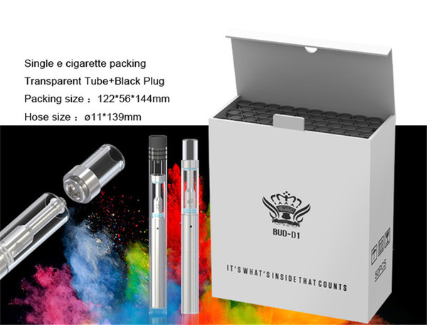 Disposable Vape Pens D1 E cigarette Kit 310mAh Battery 0.5ml Glass Tank Ceramic Coil Thick Oil Cartridges Huge Vapor Vaporizer Pen