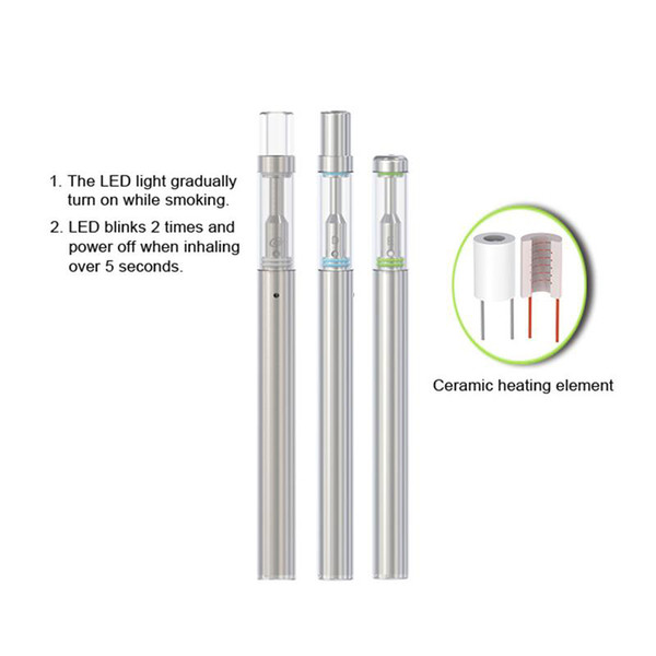 BUD D1 Disposable Vape Pen E-cigarettes 0.5ml Ceramic Coil 310mAh Battery Disposable Empty Vape Pen Cartridges Huge Vapor