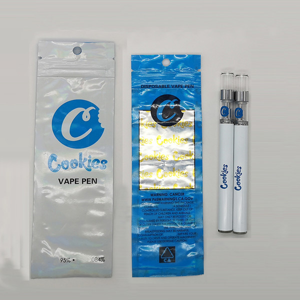 Cookies Carts Starter Kit Disposable Vape Pen 350mah Battery Empty Cartridges Bag Packaging 0.5ml Ceramic Coil 1.8mm Oil Hole Tank Vaporizer