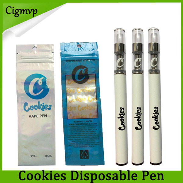 10 flavor for option Cookies Vape Pen Kit Cartridge 350mAh Battery Disposable Thick Oil Cartridge 0.5ml Ceramic Coil