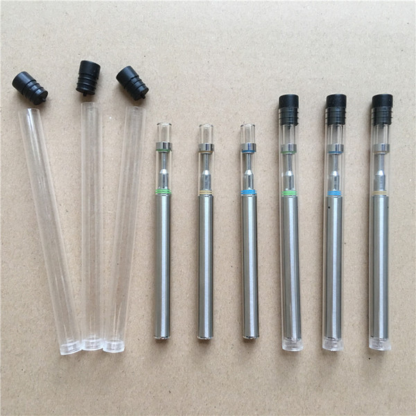 Child Proof Vape Pen Disposable Vaporizer .5ml Ceramic Coil Glass TANK 310Mah No Button Battery Free Shipping DHL