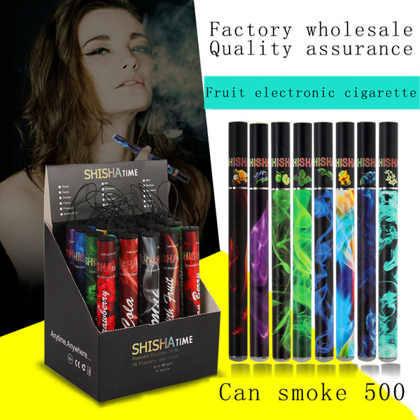 Wholesale ShiSha Time Disposable E-cigarettes Fruit flavors Pipe vape Pen hookah Electronic Cigarette Stick Sticks Shisha Hookah disposable