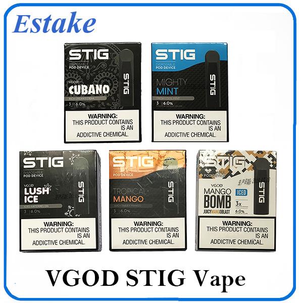 VGOD STIG Disposable Pod Device 3Pcs/Pack 270mAh Battery 1.2ml Cartridge Vape Pen Kit 0268107