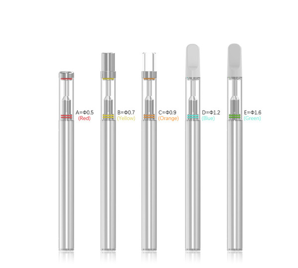 Wholesale Wickless Ceramic Disposable Ecig 510 Vape Pen Single use vape cartridge ceramic heating coil D1s disposable e-cigarette empty