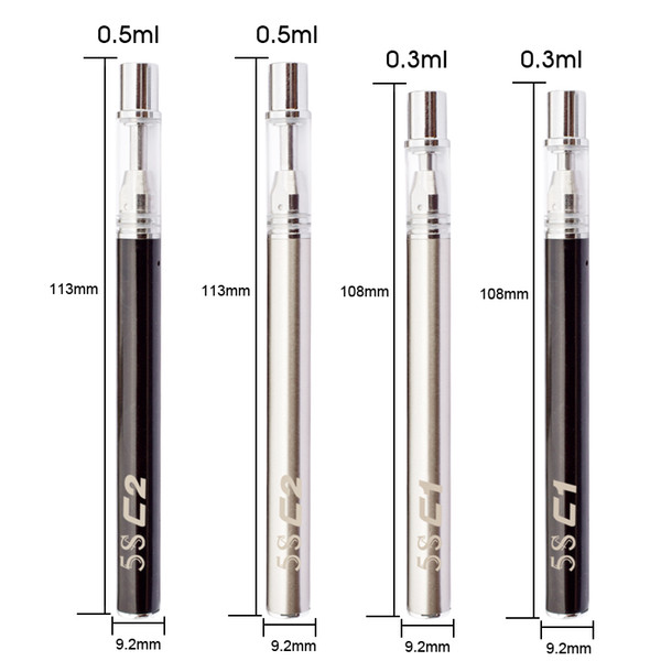 Ceramic Coil Cartridges 5S C1 C2 Disposable Empty Vape Pens Thick Oil Cartridge 0.3ml 0.5ml 320mah Disposable Battery Vaporizer Glass Tanks