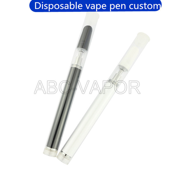 2018 Disposable vape pen custom e cigs bud vaporizer 0.5ml empty oil vape pen ceramic coil glass 510 cartridges with ceramic mouthpiece